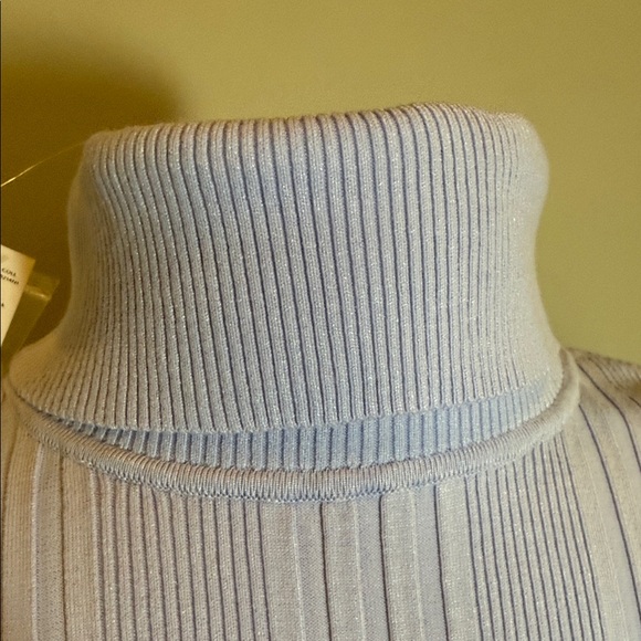 NWT White House Black Market periwinkle Turtleneck Sweater size large - Picture 6 of 7